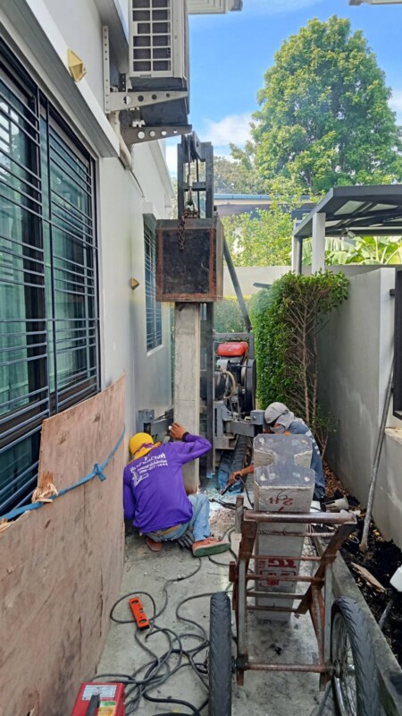 ตอกเสาเข็มไมโครไพล์ลำลูกกา ปทุมธานี